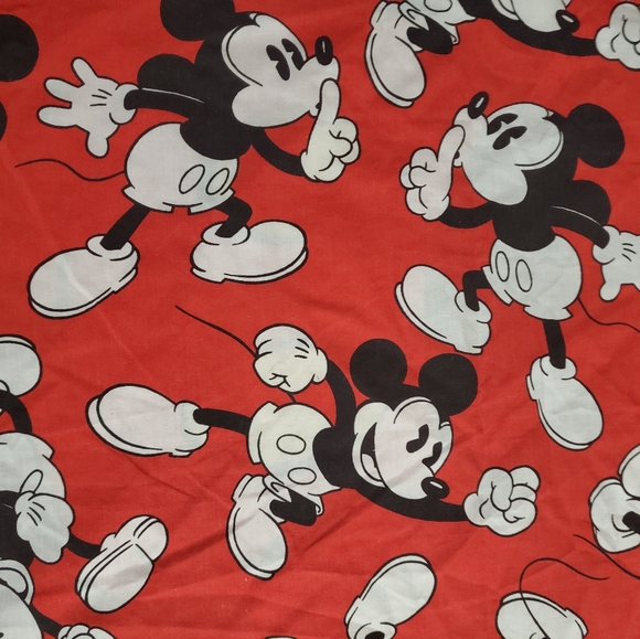 Vintage 90's Disney Mickey Mouse Double Sided Duvet Cover Twin Bedding - Picture 11 of 13